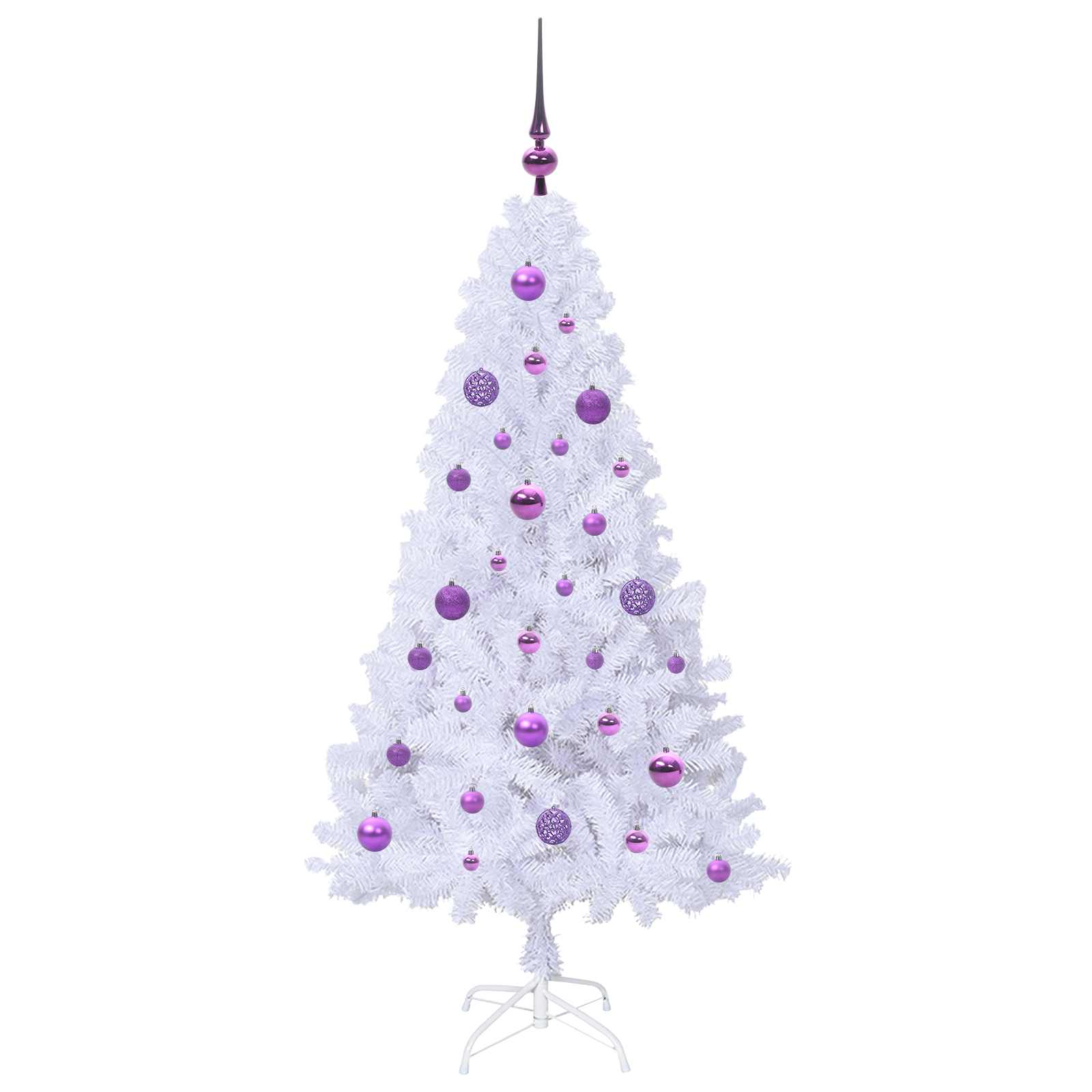 Albero di Natale artificiale Bianco 150 cm PVC e Acciaio 3426764