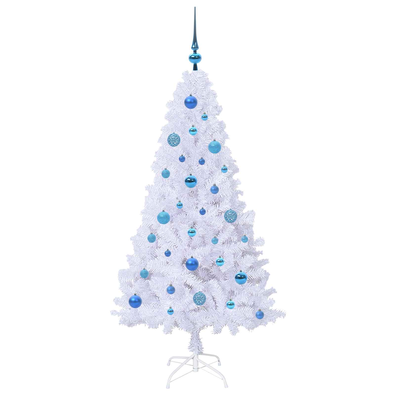 Albero di Natale artificiale Bianco 150 cm PVC e Acciaio 3426765