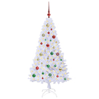 Albero di Natale Artificiale-Albero Natalizio Bianco 150 cm PVC e Acciaio 991142