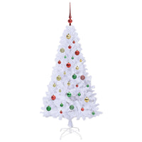 Albero di Natale Artificiale-Albero Natalizio Bianco 150 cm PVC e Acciaio 991142
