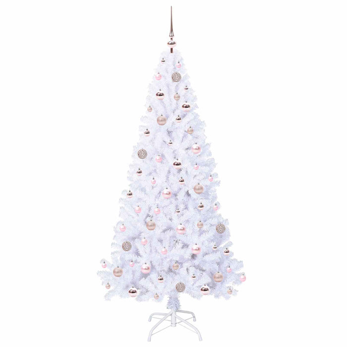 Albero di Natale artificiale Bianco 180 cm PVC e Acciaio 3426769