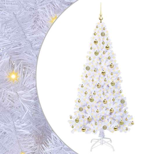 Albero di Natale artificiale Bianco 180 cm PVC e Acciaio 3426771