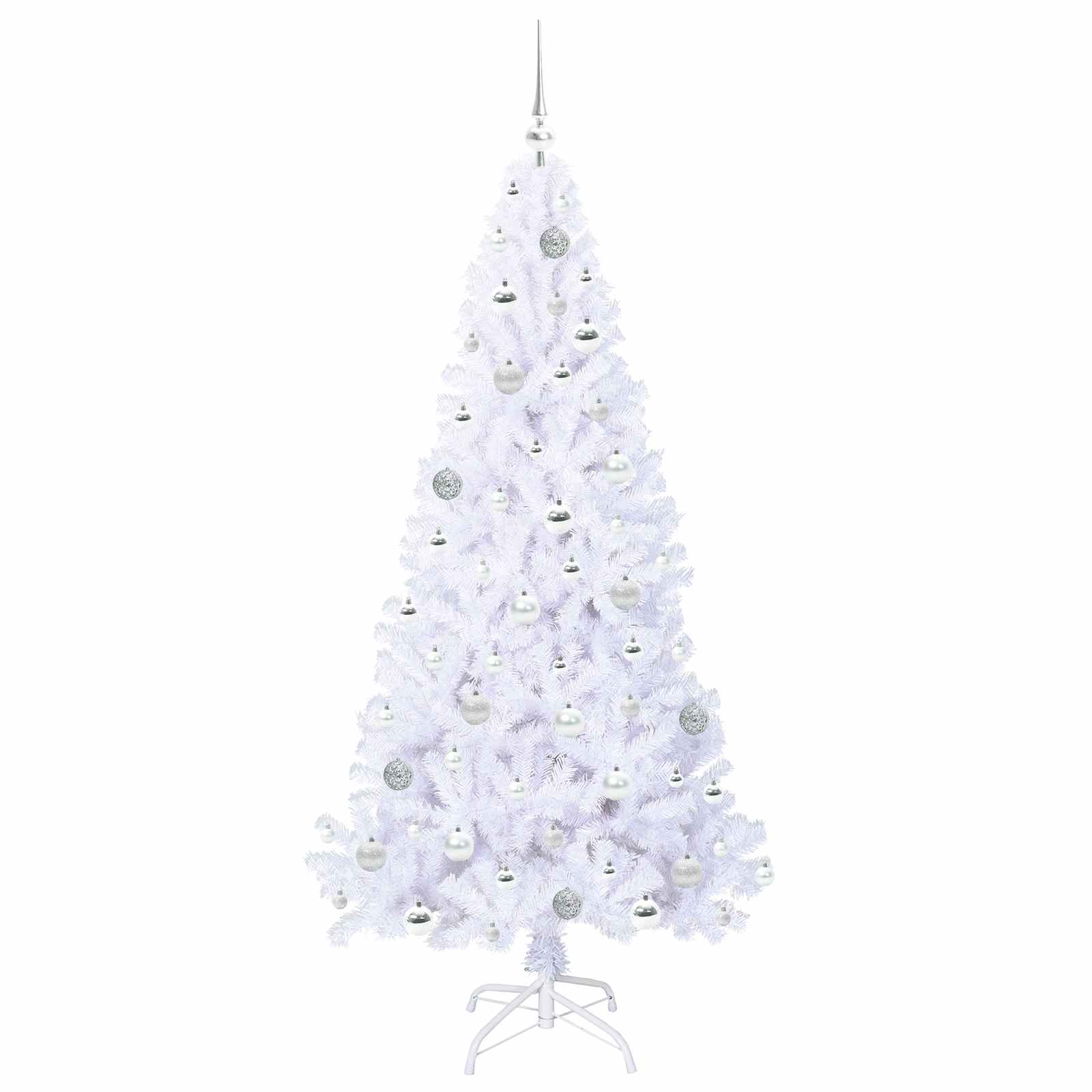 Albero di Natale artificiale Bianco 180 cm PVC e Acciaio 3426772