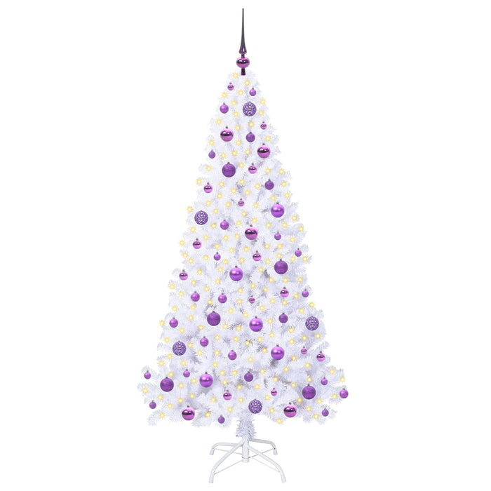 Albero di Natale artificiale Bianco 180 cm PVC e Acciaio 3426773