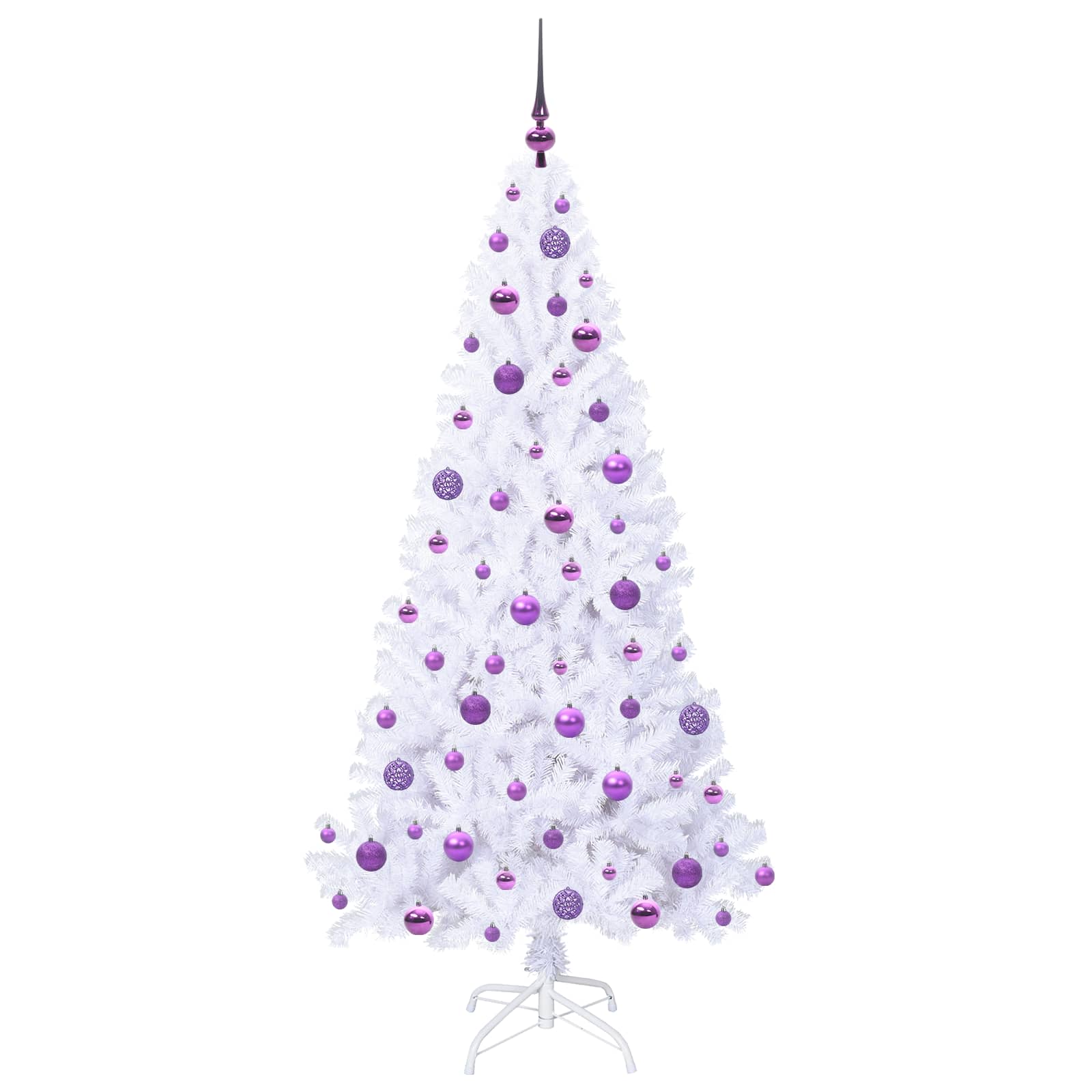 Albero di Natale artificiale Bianco 180 cm PVC e Acciaio 3426773
