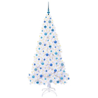 Albero di Natale Artificiale-Albero Natalizio Bianco 180 cm PVC e Acciaio 893552