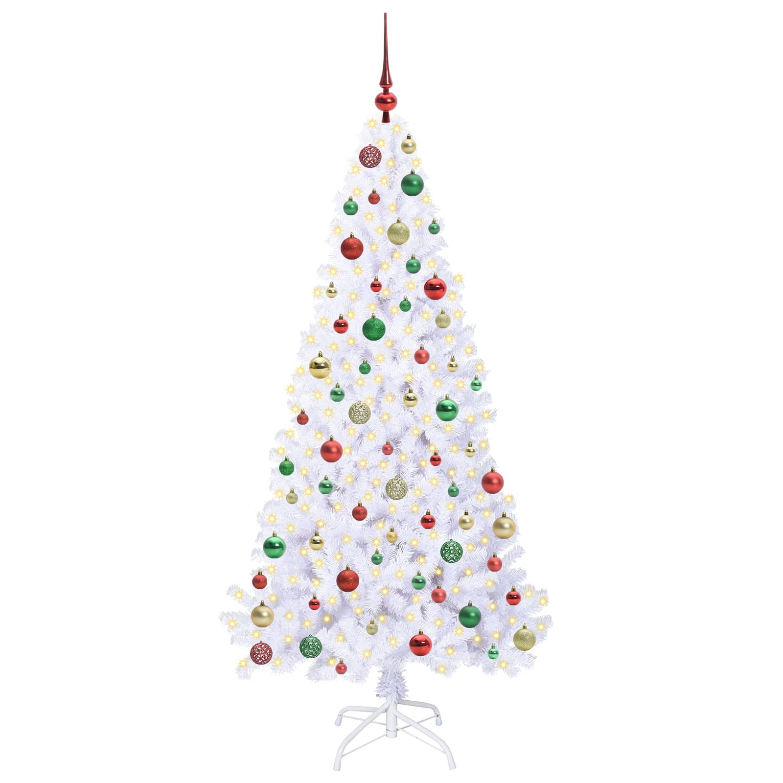 Albero di Natale artificiale Bianco 180 cm PVC e Acciaio 3426775