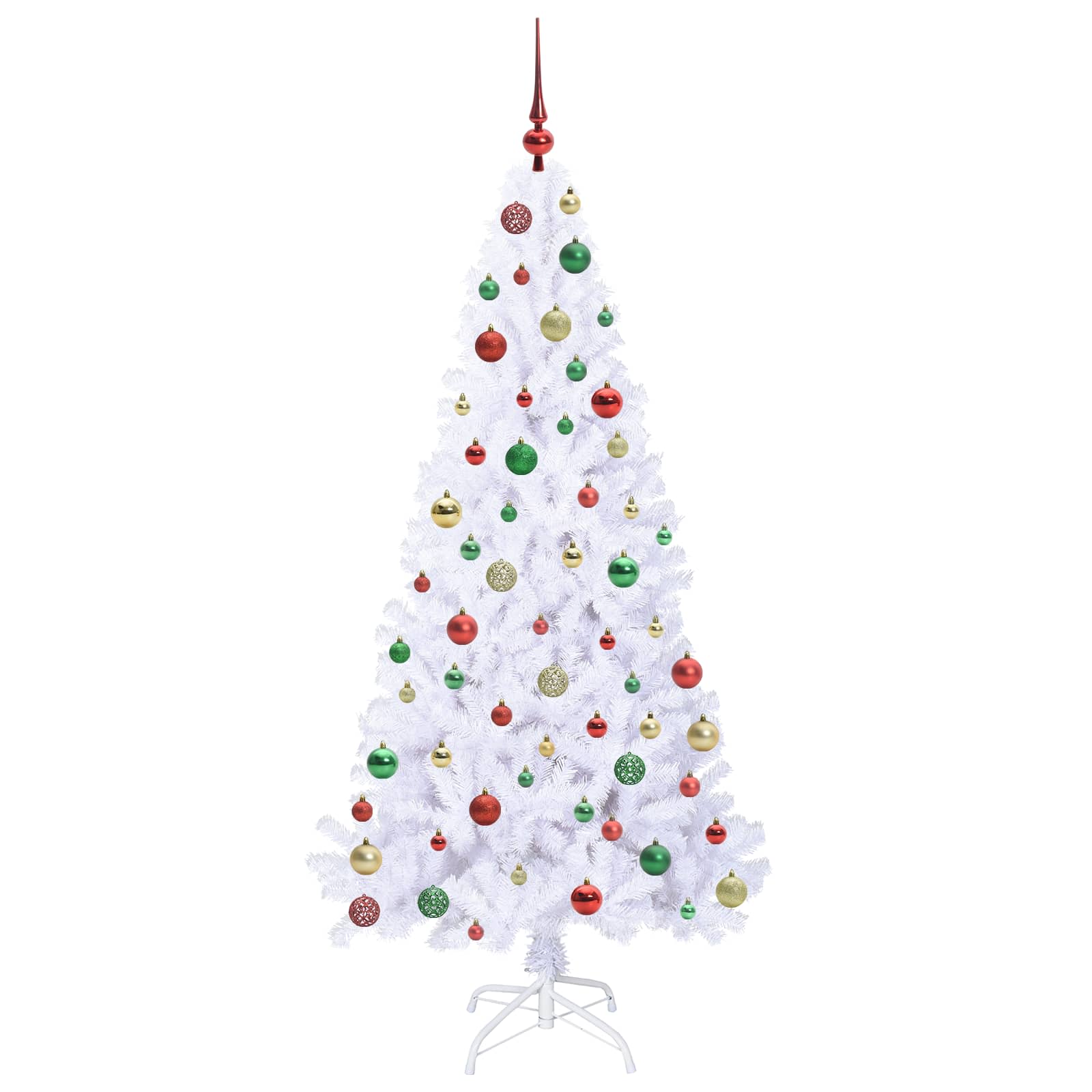 Albero di Natale artificiale Bianco 180 cm PVC e Acciaio 3426775