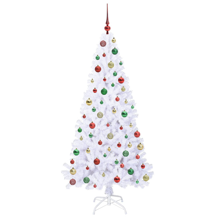 Albero di Natale artificiale Bianco 180 cm PVC e Acciaio 3426775