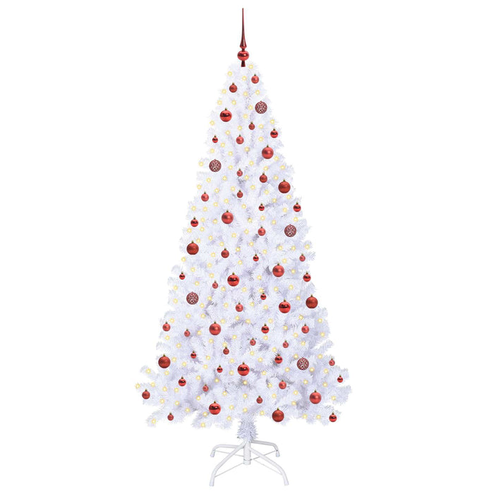Albero di Natale artificiale Bianco 210 cm PVC e Acciaio 3426776