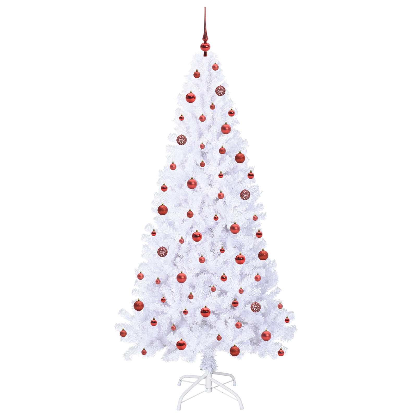 Albero di Natale artificiale Bianco 210 cm PVC e Acciaio 3426776