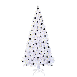 Albero di Natale Artificiale-Albero Natalizio Bianco 210 cm PVC e Acciaio 448034