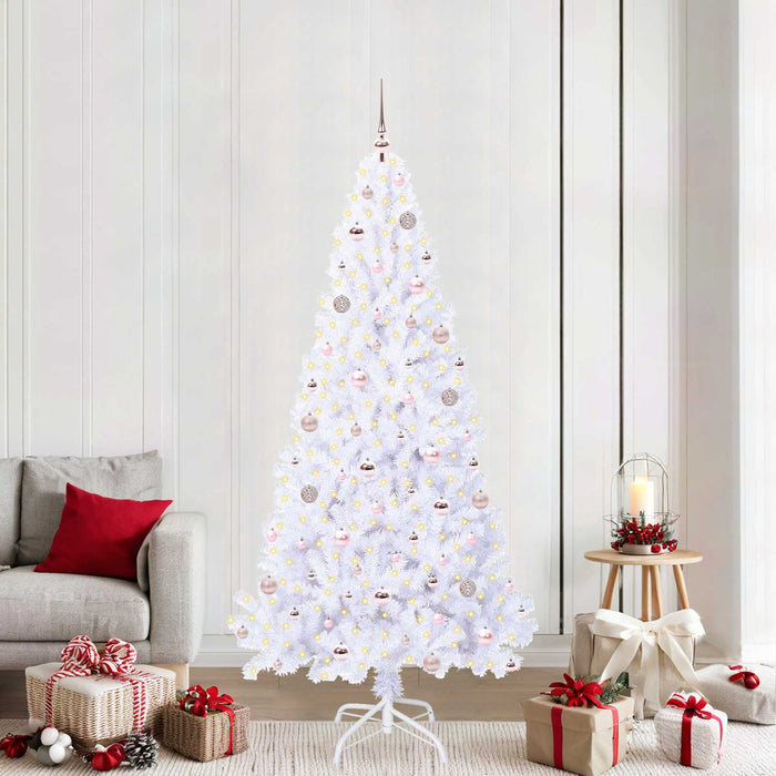 Albero di Natale artificiale Bianco 210 cm PVC e Acciaio 3426778