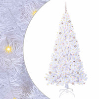 Albero di Natale Artificiale-Albero Natalizio Bianco 210 cm PVC e Acciaio 162003