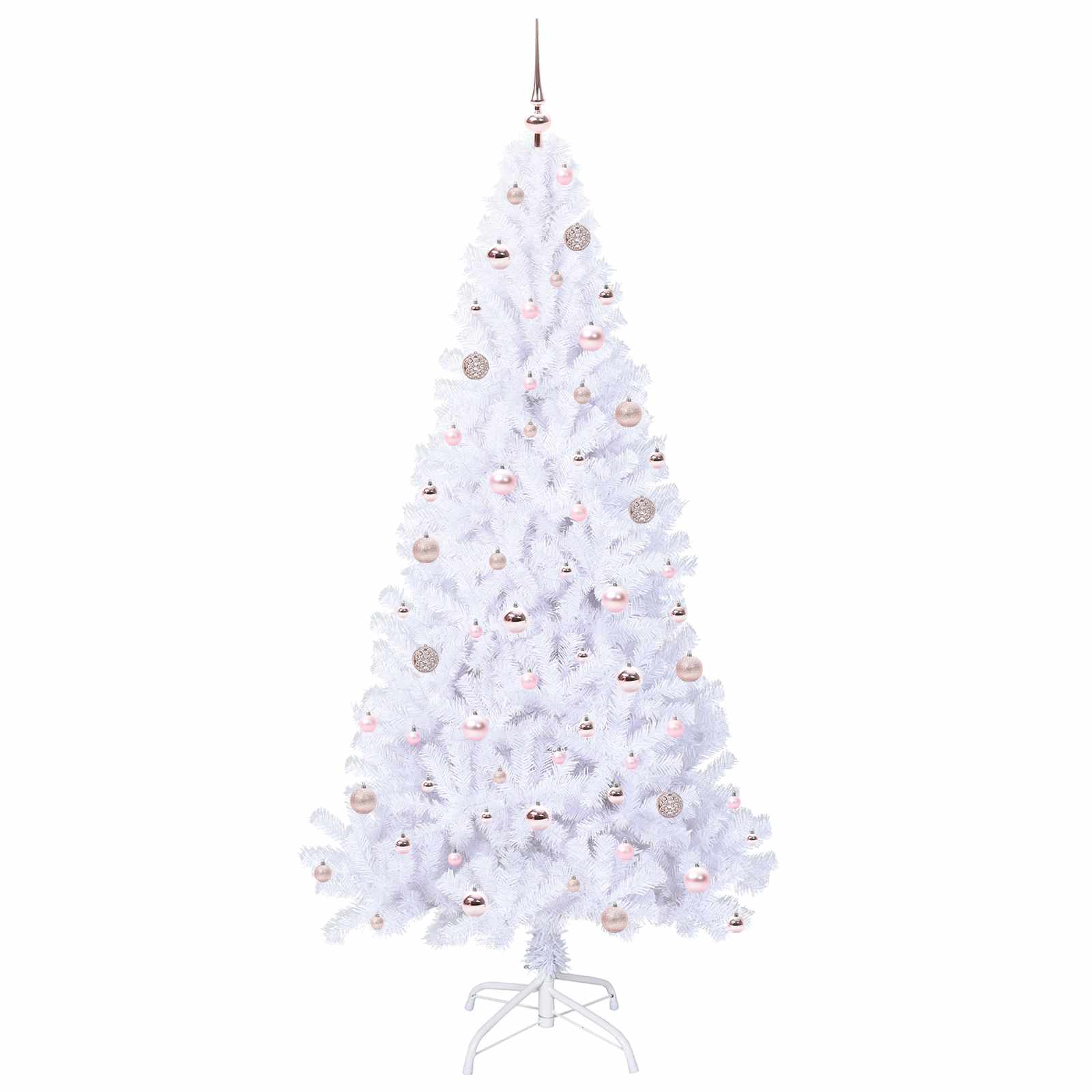 Albero di Natale artificiale Bianco 210 cm PVC e Acciaio 3426778