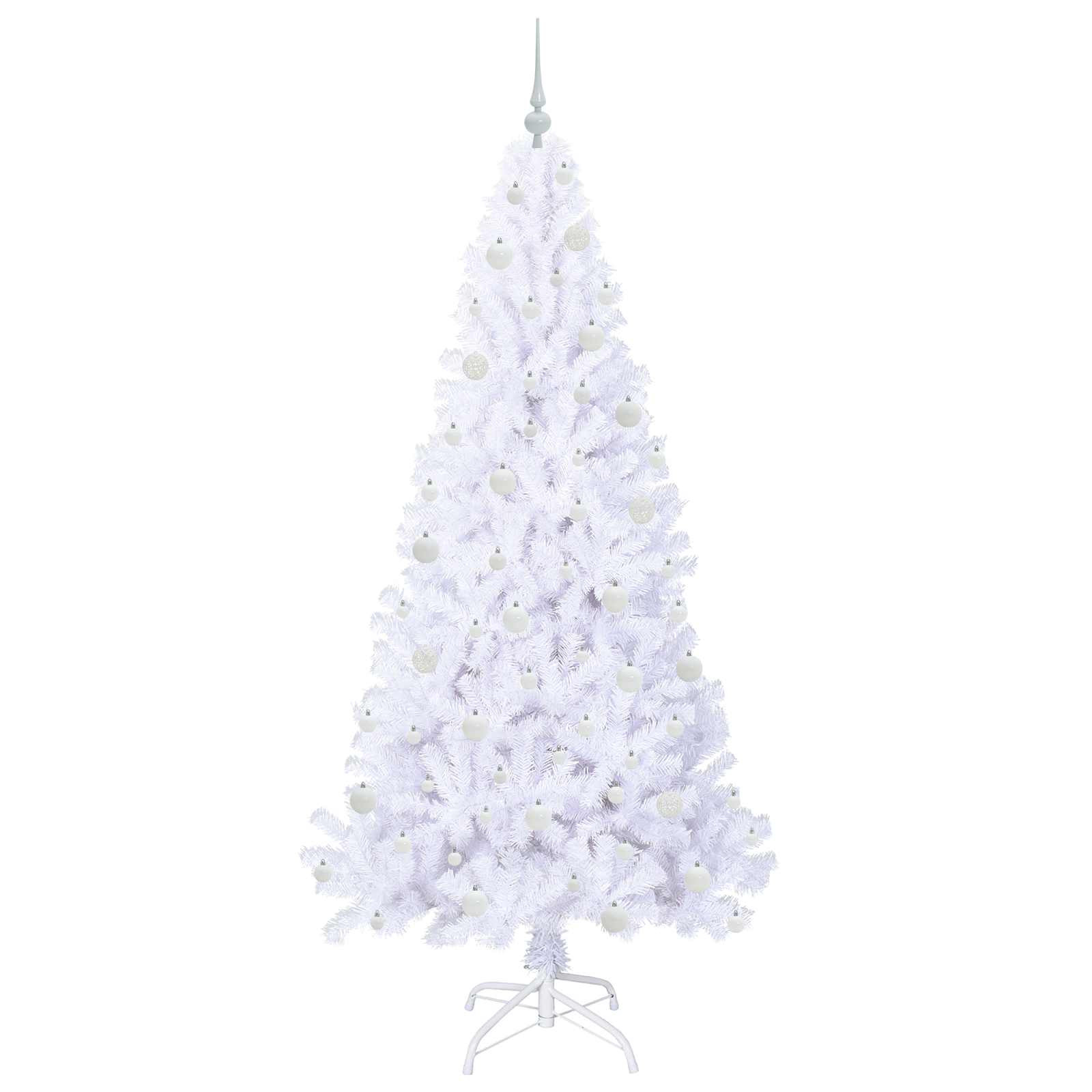 Albero di Natale artificiale Bianco 210 cm PVC e Acciaio 3426779