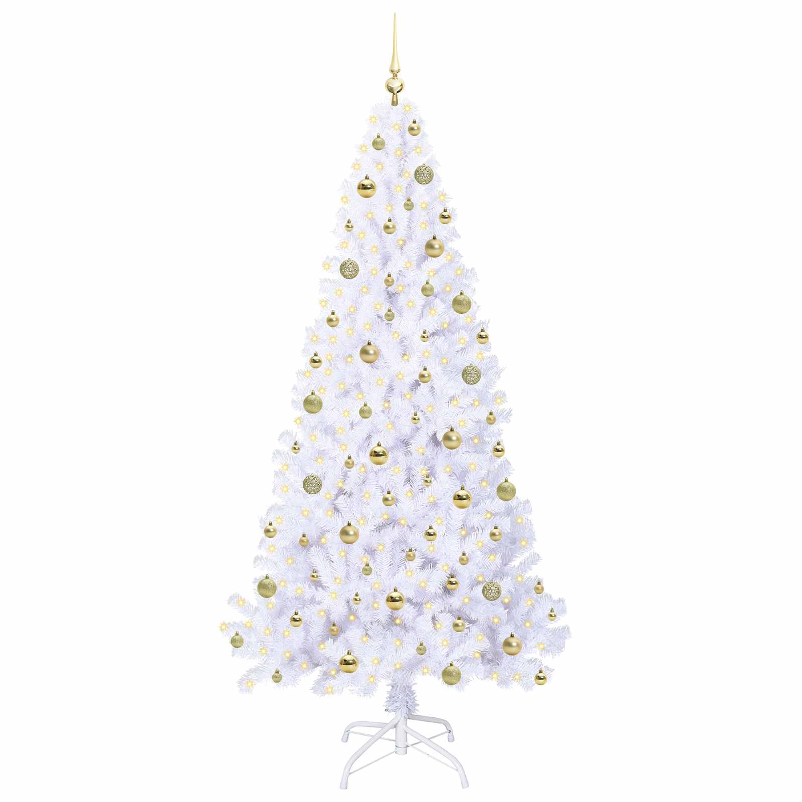 Albero di Natale artificiale Bianco 210 cm PVC e Acciaio 3426780