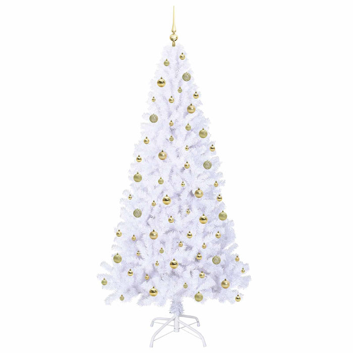 Albero di Natale artificiale Bianco 210 cm PVC e Acciaio 3426780