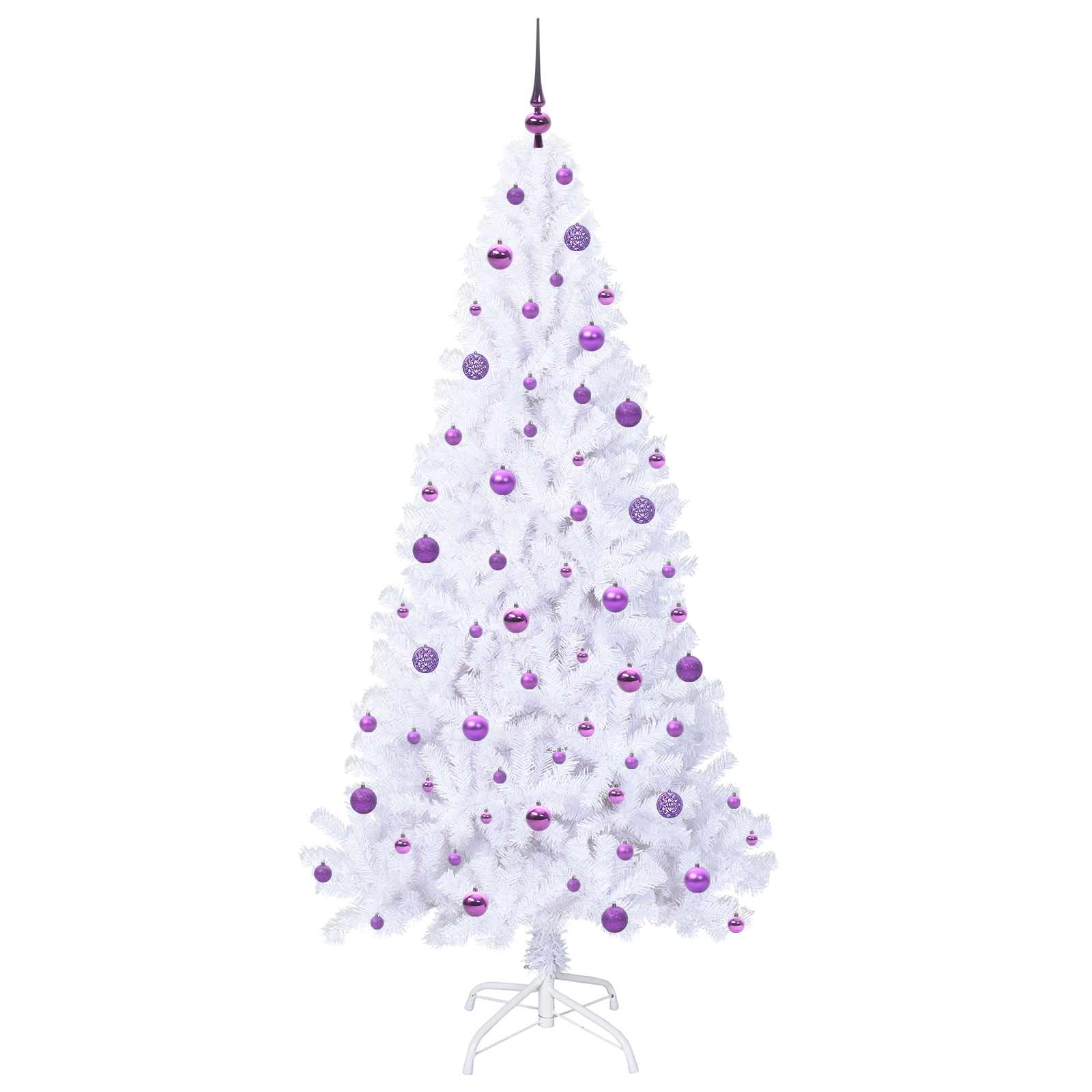 Albero di Natale artificiale Bianco 210 cm PVC e Acciaio 3426782