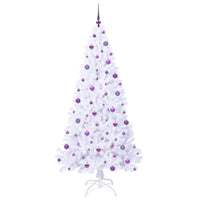 Albero di Natale artificiale Bianco 210 cm PVC e Acciaio 3426782