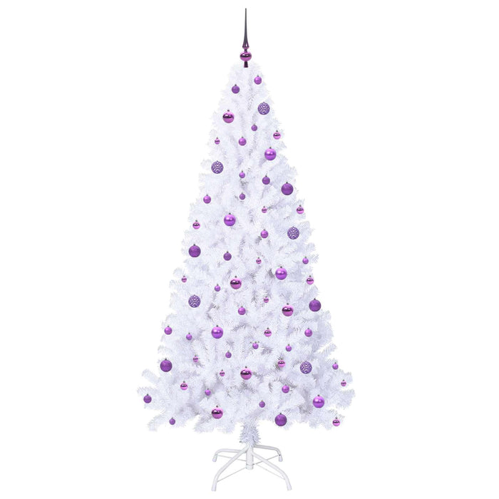 Albero di Natale artificiale Bianco 210 cm PVC e Acciaio 3426782