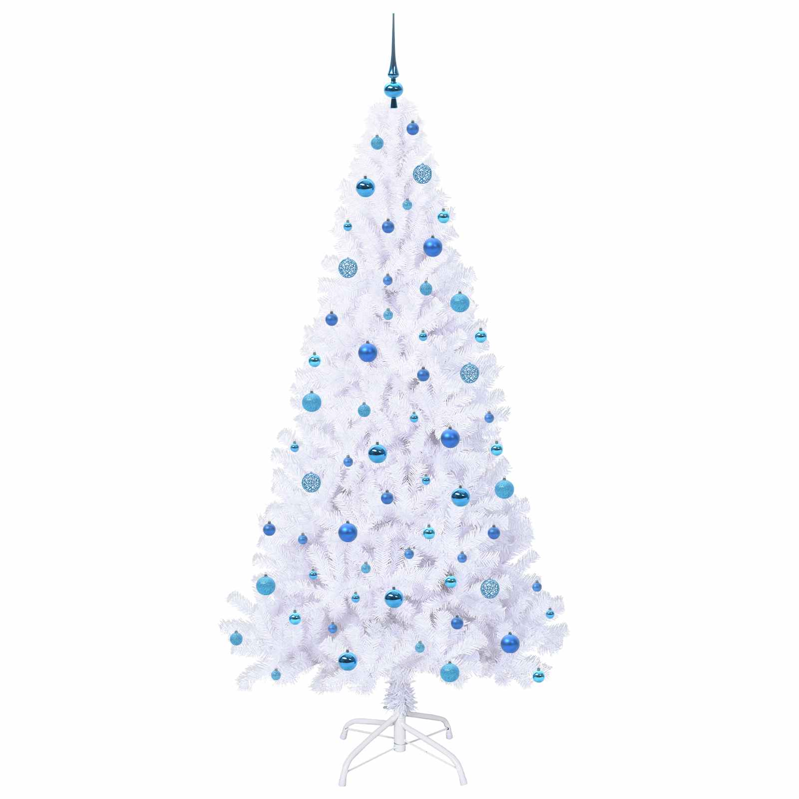 Albero di Natale artificiale Bianco 210 cm PVC e Acciaio 3426783