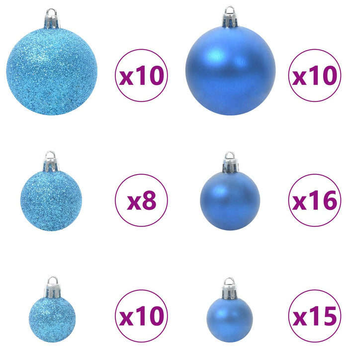 Albero di Natale Artificiale-Albero Natalizio Bianco 210 cm PVC e Acciaio 841500