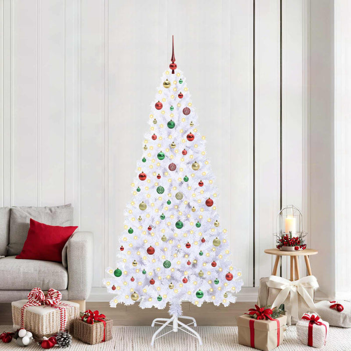 Albero di Natale artificiale Bianco 210 cm PVC e Acciaio 3426784