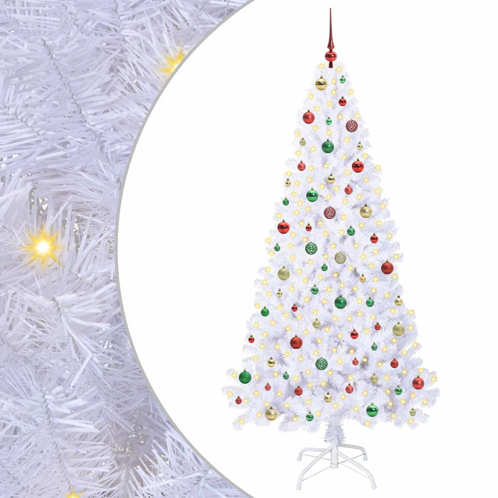 Albero di Natale artificiale Bianco 210 cm PVC e Acciaio 3426784