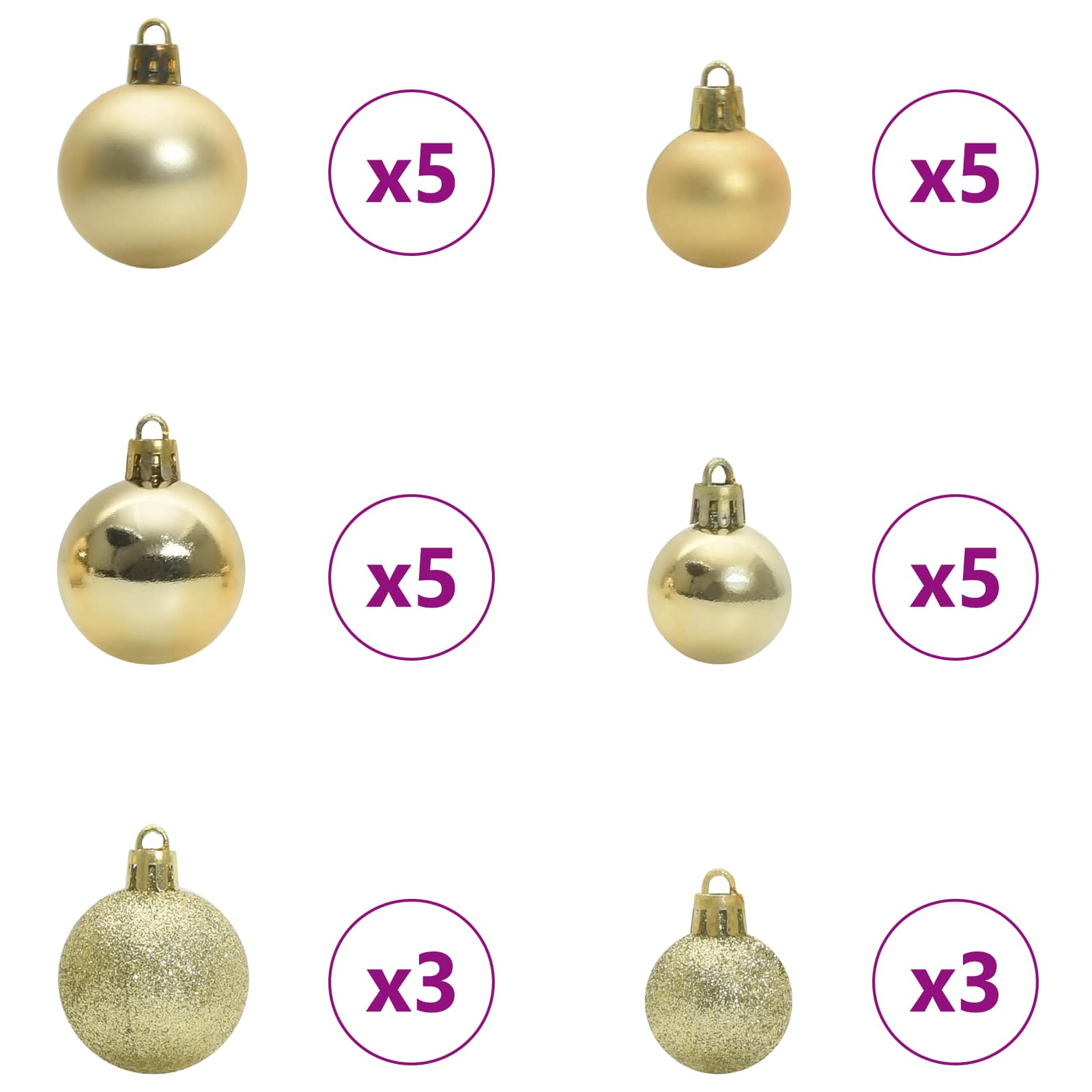 Albero di Natale artificiale Bianco 210 cm PVC e Acciaio 3426784