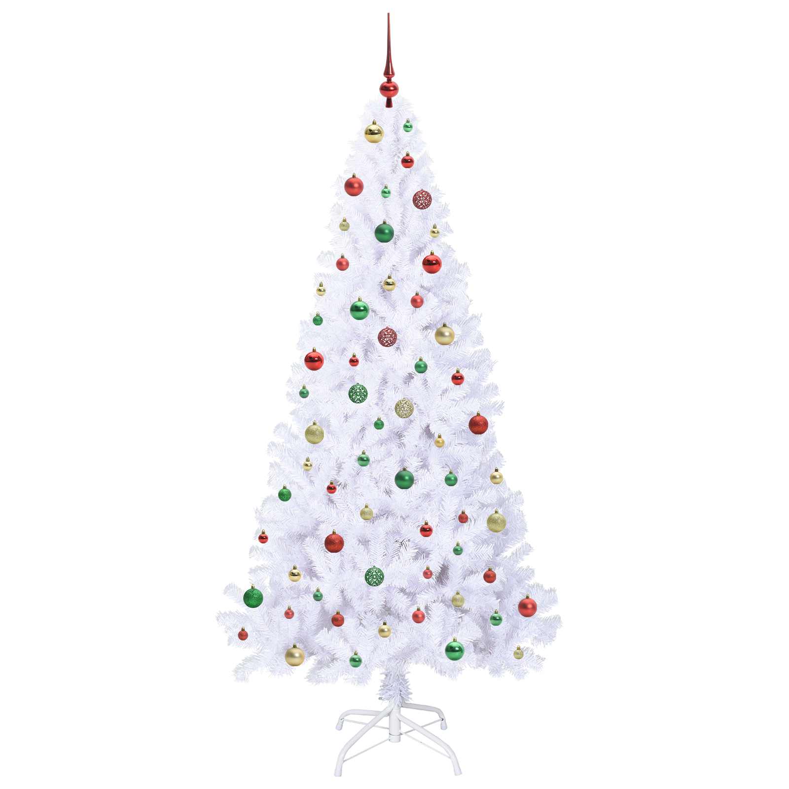 Albero di Natale artificiale Bianco 210 cm PVC e Acciaio 3426784
