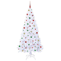 Albero di Natale artificiale Bianco 210 cm PVC e Acciaio 3426784