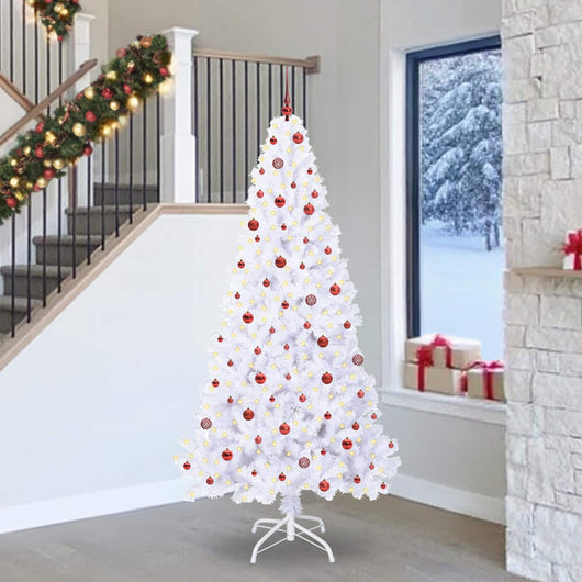 Albero di Natale artificiale Bianco 240 cm PVC e Acciaio 3426785