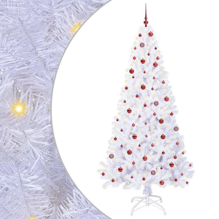 Albero di Natale artificiale Bianco 240 cm PVC e Acciaio 3426785