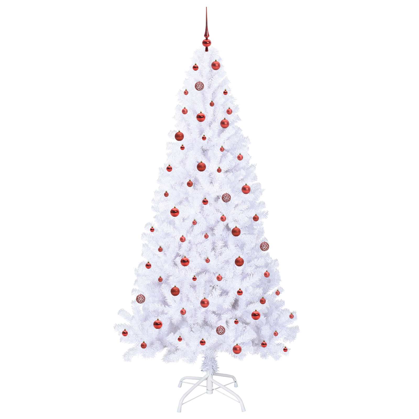 Albero di Natale artificiale Bianco 240 cm PVC e Acciaio 3426785