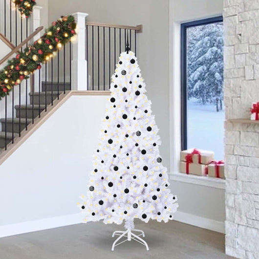 Albero di Natale artificiale Bianco 240 cm PVC e Acciaio 3426786