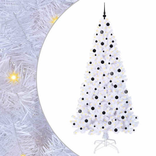 Albero di Natale artificiale Bianco 240 cm PVC e Acciaio 3426786