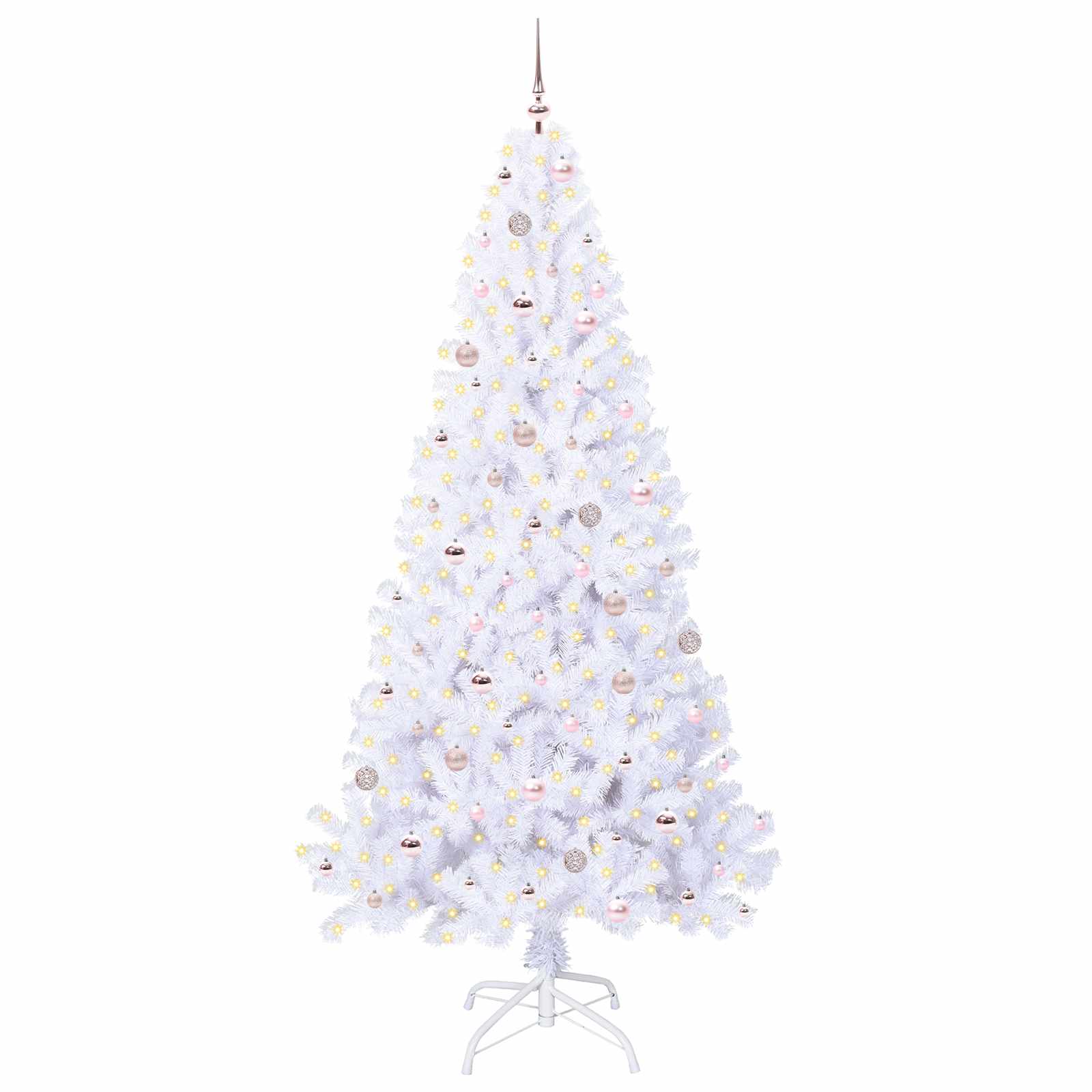 Albero di Natale artificiale Bianco 240 cm PVC e Acciaio 3426787