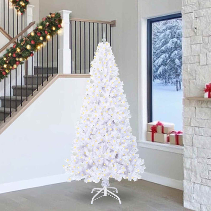 Albero di Natale artificiale Bianco 240 cm PVC e Acciaio 3426788