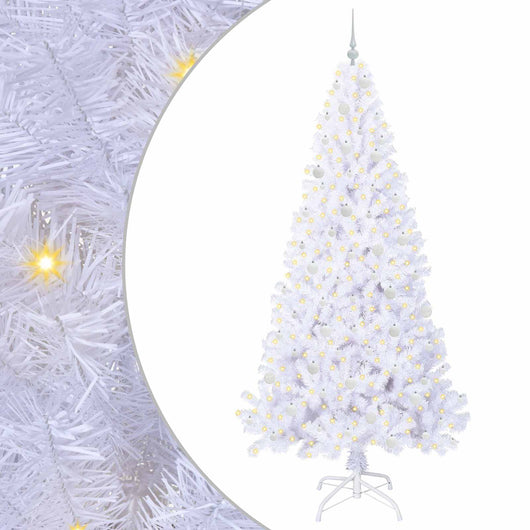 Albero di Natale artificiale Bianco 240 cm PVC e Acciaio 3426788