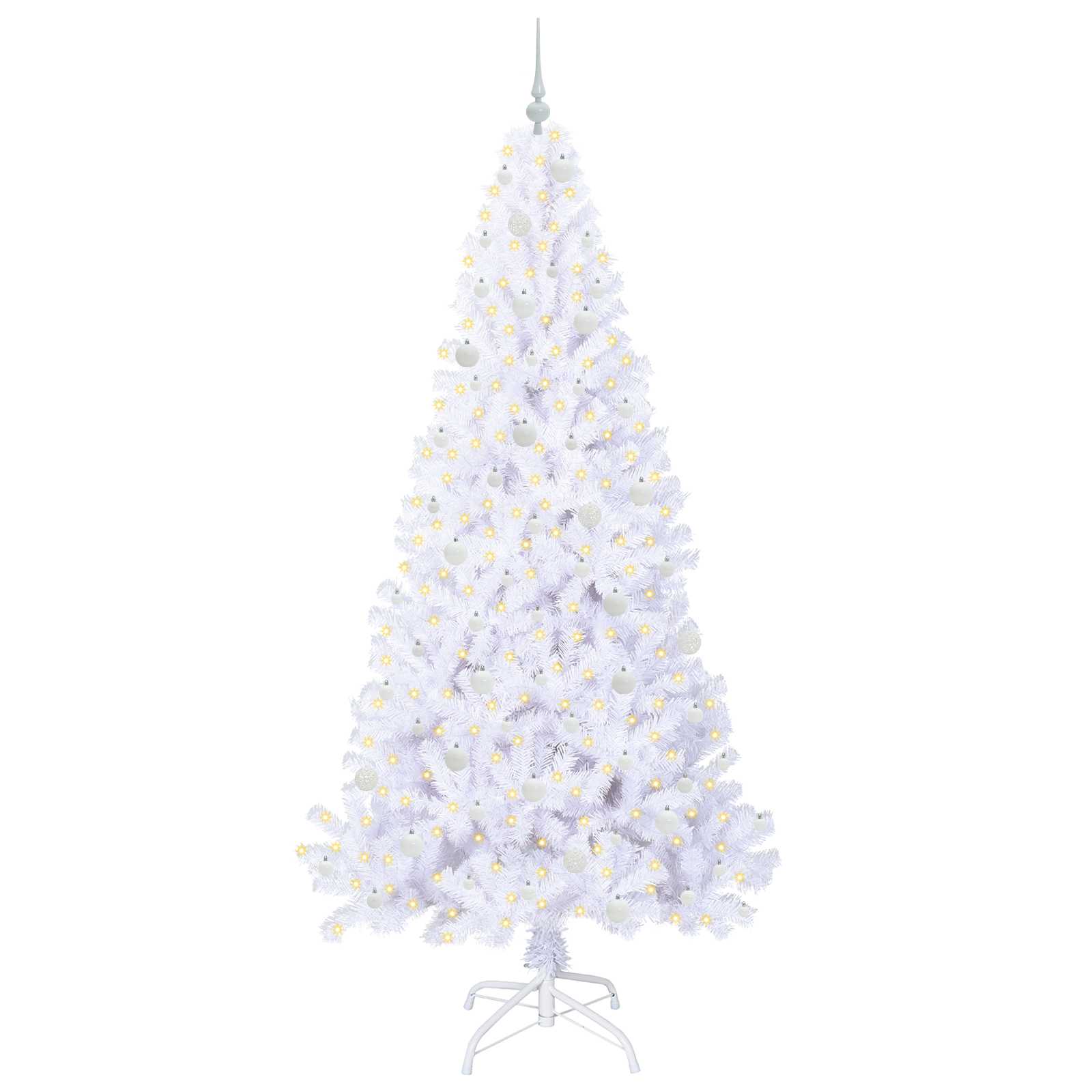Albero di Natale artificiale Bianco 240 cm PVC e Acciaio 3426788