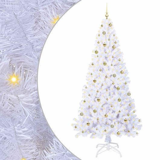 Albero di Natale artificiale Bianco 240 cm PVC e Acciaio 3426789