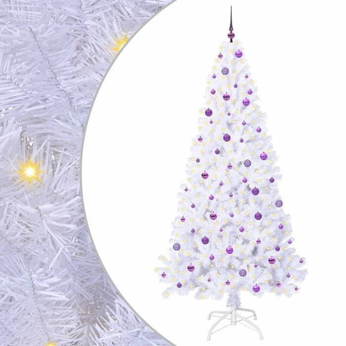 Albero di Natale artificiale Bianco 240 cm PVC e Acciaio 3426791