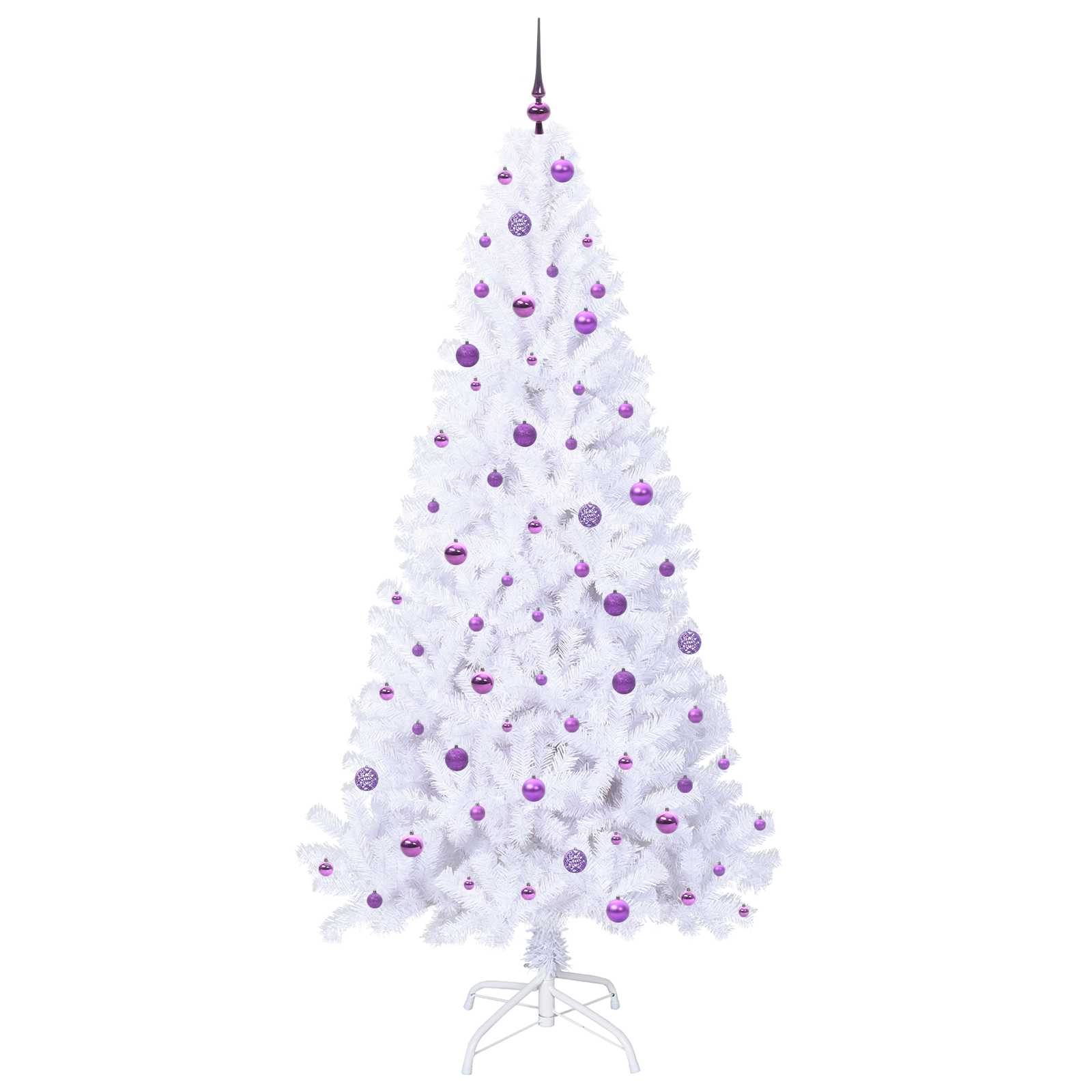 Albero di Natale artificiale Bianco 240 cm PVC e Acciaio 3426791