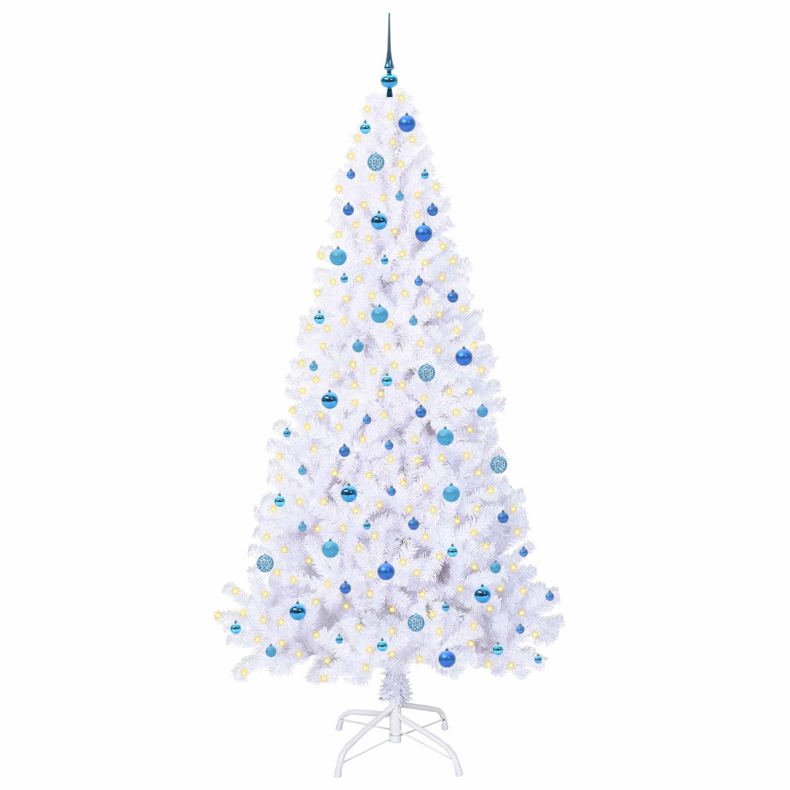 Albero di Natale artificiale Bianco 240 cm PVC e Acciaio 3426792
