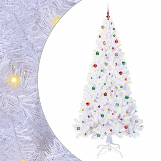 Albero di Natale artificiale Bianco 240 cm PVC e Acciaio 3426793