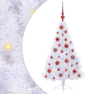 Albero di Natale artificiale Bianco 120 cm PVC e Acciaio 3426794