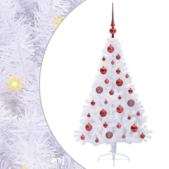 Albero di Natale artificiale Bianco 120 cm PVC e Acciaio 3426794
