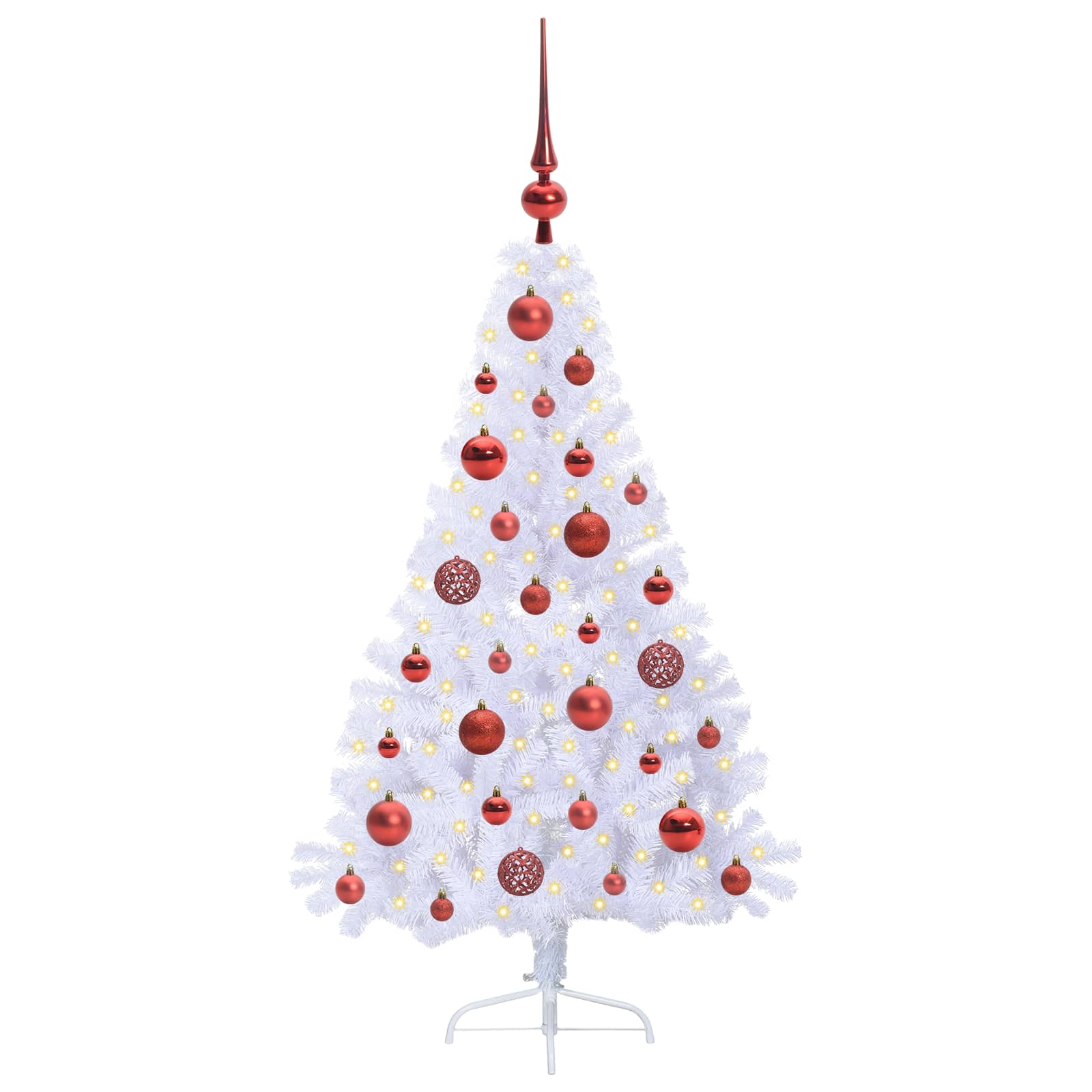 Albero di Natale artificiale Bianco 120 cm PVC e Acciaio 3426794