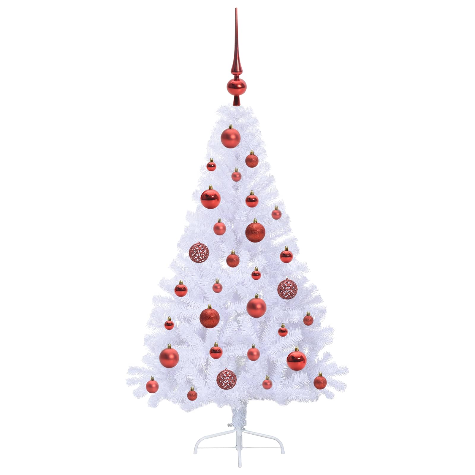 Albero di Natale artificiale Bianco 120 cm PVC e Acciaio 3426794